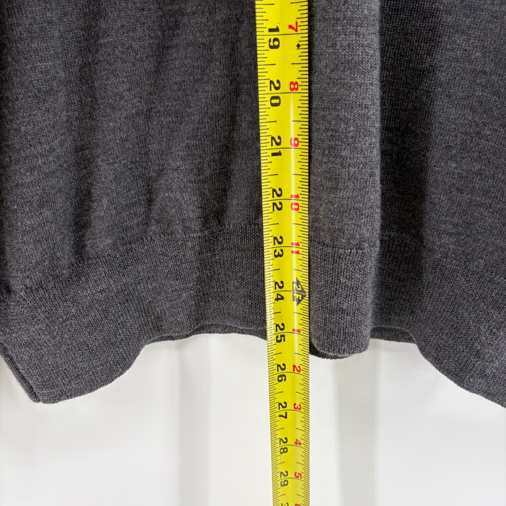 Grant Thomas Women Gray Wool Crew Neck Pullover Sweater Charcoal Size Medium - Picture 6 of 8